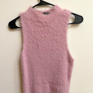 Zara Fuzzy Pink Top